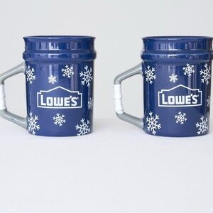 Lowes Blue Snowflake Mug Set of 2